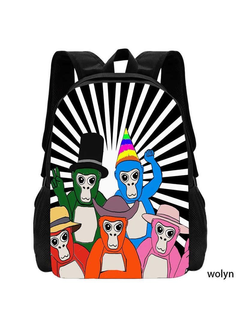 general Rekar Novelty Game Backpack Gorilla Tag Backpack Travel Laptop Backpack Cute Monkey Backpack Casual Daypack Game Fan Gift - Image 1