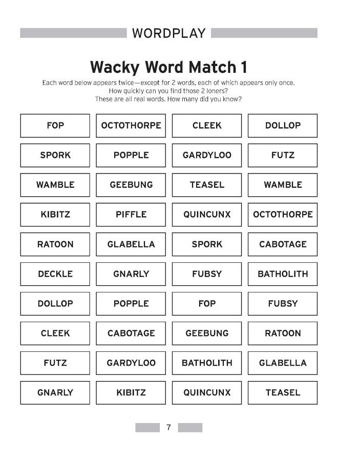 ألعاب العقل الإبداعية، ألغاز الكلمات المحيرة - Image 5