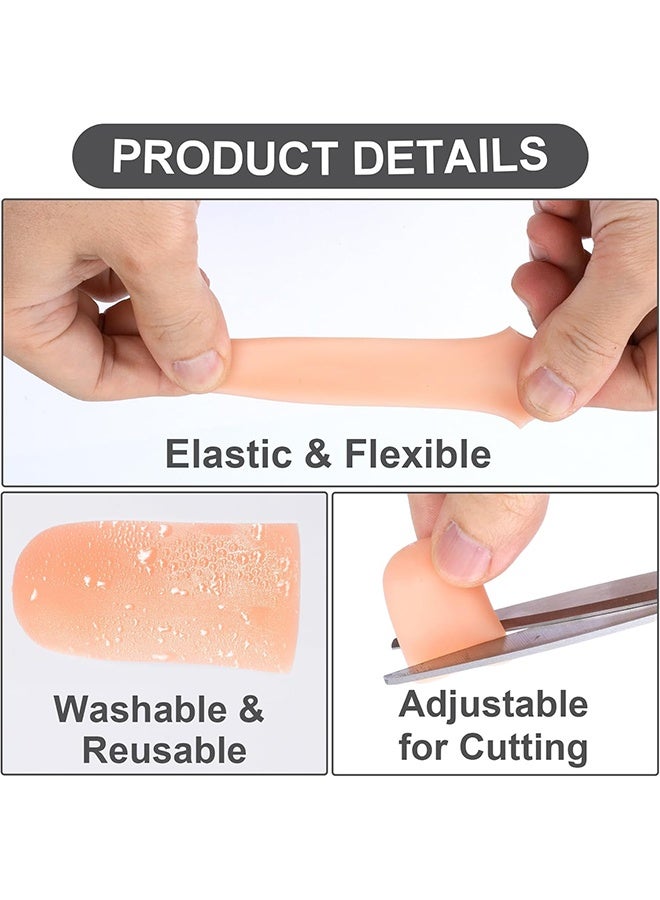 10 PCS Soft Gel Toe Caps Elastic Toe Protectors for Big Toe Toenail Cushions Toe Sleeves for Ingrown Toenails Missing Toenails, Corns, Calluses, Hammer Toes - Image 3