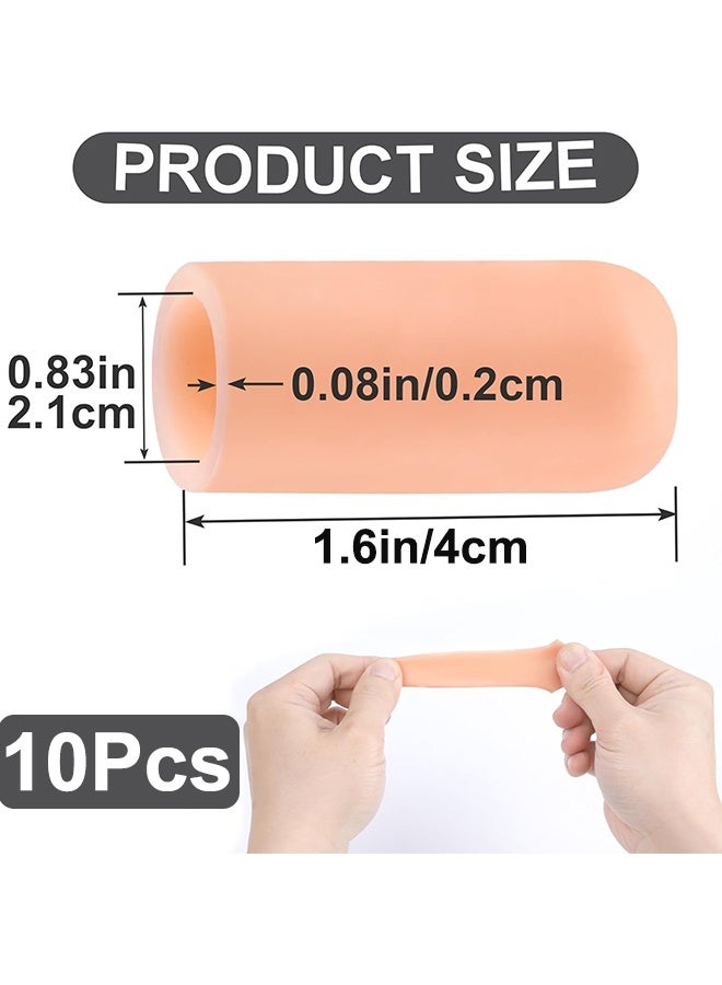 10 PCS Soft Gel Toe Caps Elastic Toe Protectors for Big Toe Toenail Cushions Toe Sleeves for Ingrown Toenails Missing Toenails, Corns, Calluses, Hammer Toes - Image 2