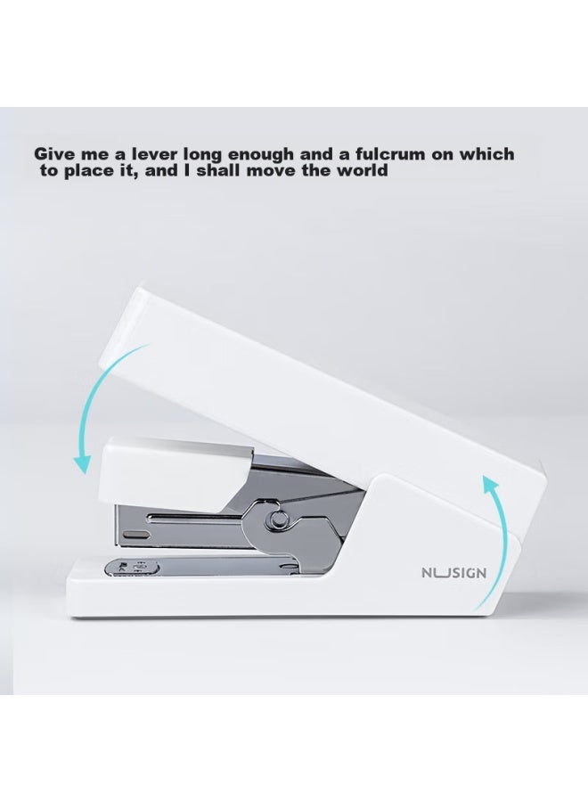 Nusign Low-force Stapler, Patented Easy-press Design, German Creative Desktop Stapler, Office Supplies, 12# Staples, Ivory White Ns081 - Image 4