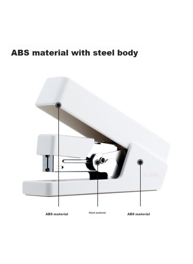 Nusign Low-force Stapler, Patented Easy-press Design, German Creative Desktop Stapler, Office Supplies, 12# Staples, Ivory White Ns081 - Image 3