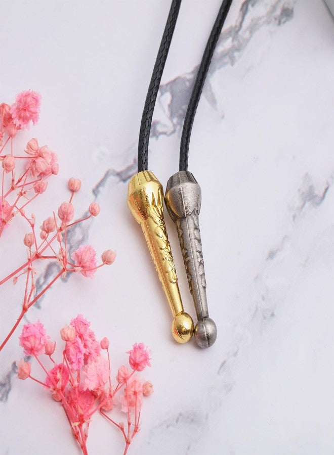 CHGCRAFT 40Pcs 5 Colors Bolo Tie Tips Replacement End Charms Alloy Cord End for Bolo Tie Making Fashion Findings for Neckalce DIY Crafts Clothes Decor - Image 5