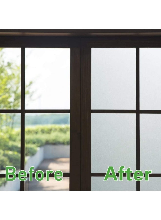 Home Trove Niviy Etched Privacy Window Film Frosted Glass Static Cling Non Adhesive Window Frost Film for Home Office, 23.6 inch x 157 inch  - Image 2