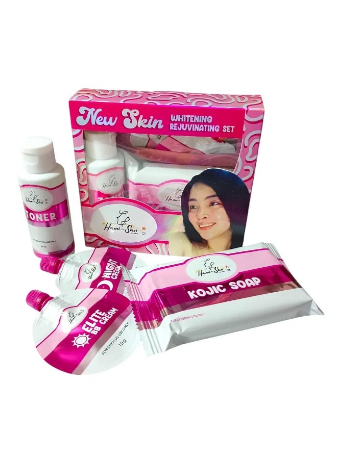 Hami-San Daily Skin Renewal Set Including Kojic Soap Facial Toner Night Cream and Elite BB Cream for Enhanced Brightness Hydration and Skin Care Maintenance - Image 3