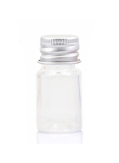 24Pcs 5ml Empty Plastic Bottles Vials Tiny Jars Sample Bottle Mini Storage Container Case with Aluminum Screw Cap for Facial Cream, Cosmetics, Powder (Transparent)