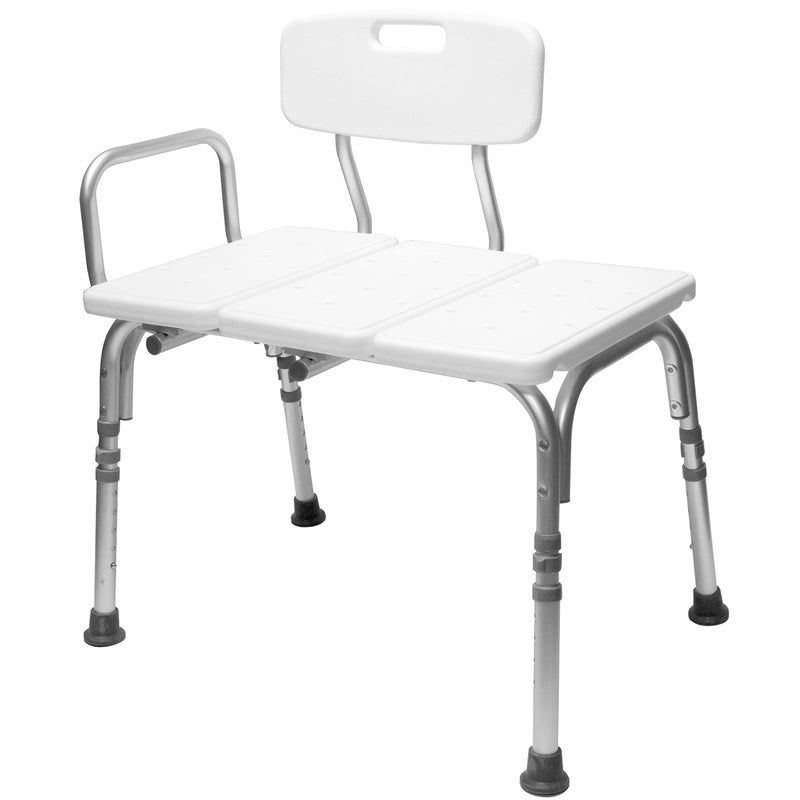 careX Carex Shower Bench and Shower Chair For Elderly and Disabled with Height Adjustable Legs Tub Bench Converts to Right or Left Hand Entry Shower Chair For Bathtub 