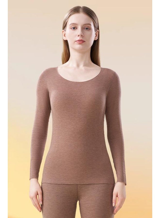 NIBEMINENT Wool Winter Long Sleeves Thermal Warm Thick Sweater Thermal Underwear Soft Fleece Lined Long Johns Set Thermal Clothes - Image 1