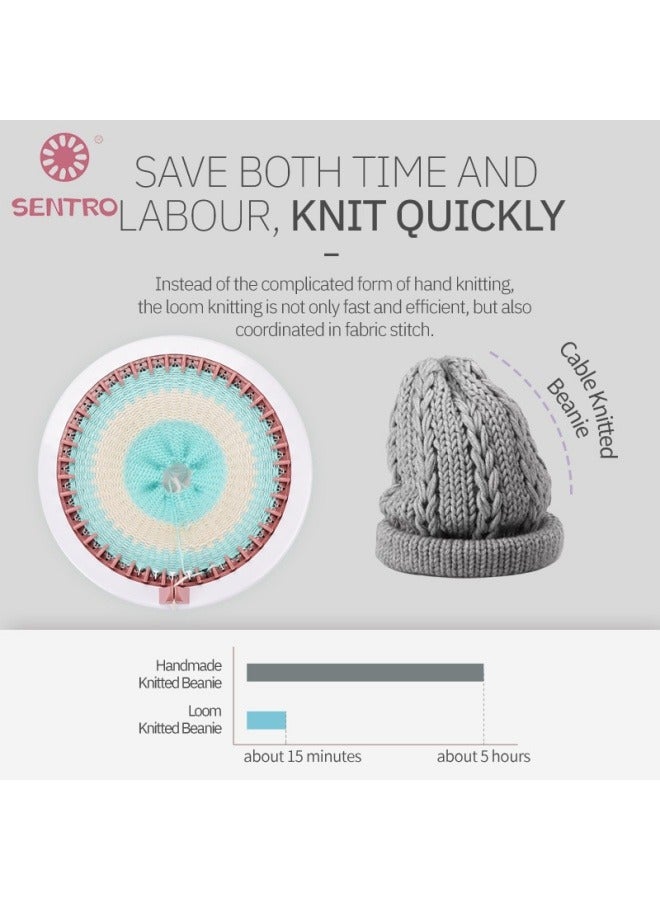 General Star cylindrical wool knitting machine 48 Knitted Sweater Adult Children Hand Knitting Machine  - Image 4