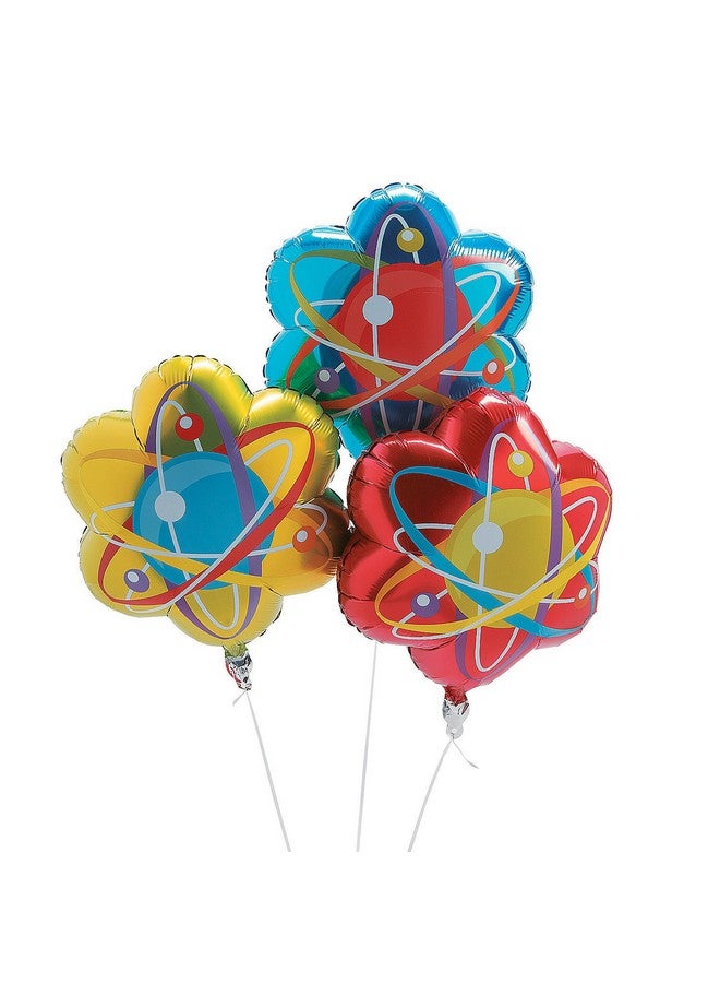 Fun Express Science Party Balloons - 3 Mylar Balloon Set - Birthday Party Decor, Mad Scientist Party and Classroom Supplies