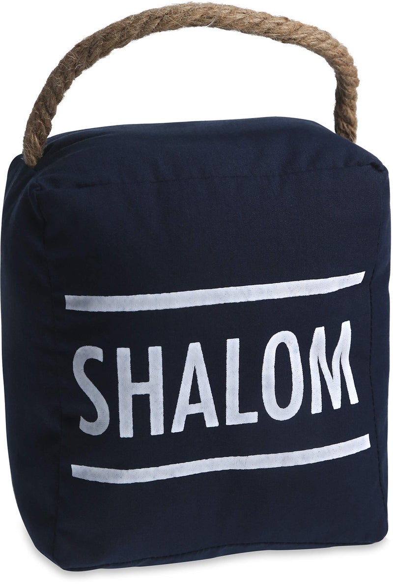 Pavilion Gift Company Pavilion Gift Company  Shalom  Navy Blue Decorative Door Stopper 6 Inch Tall  2 Pounds 