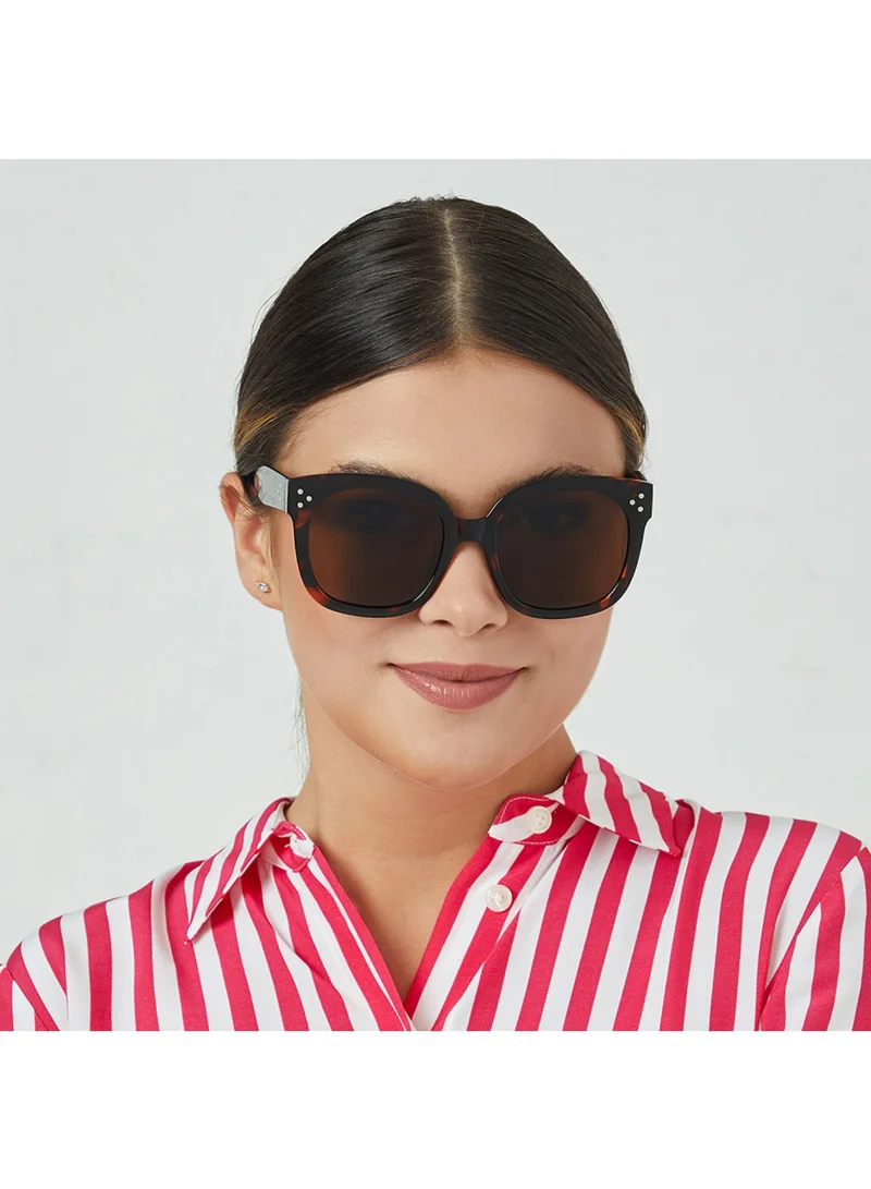 Blackout VEXI Women Tortoise Sunglasses - Frame Material: Thermoplastic Rubber (TR90)- Frame Color: Tortoise-Lens Color: Brown  - Full Rim