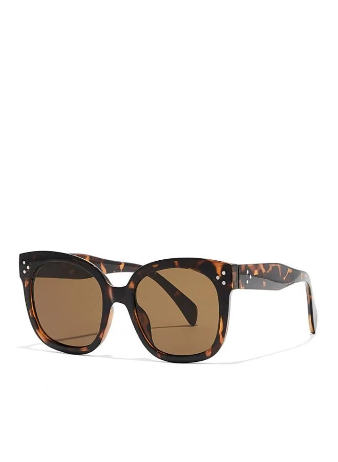 Blackout VEXI Women Tortoise Sunglasses - Frame Material: Thermoplastic Rubber (TR90)- Frame Color: Tortoise-Lens Color: Brown  - Full Rim