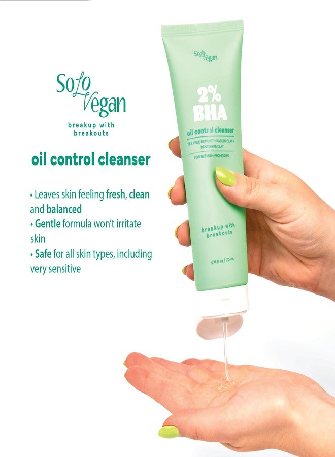 SoloVegan BHA Gel Cleanser | Lightweight, Vegan Korean Skincare for Oily, Acne-Prone Skin (Cleansing Gel, 5.74 fl.oz) - Image 5