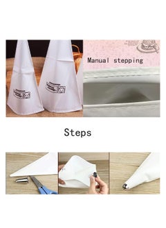 Bluejw 3PCS Cotton Piping Bag Reusable Cotton Icing Piping Bags Cake Decoration Bags Pastry Decorations Bags for Cookie Cupcake Dessert Decoration  - Image 5