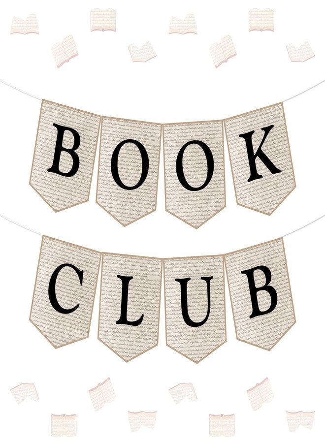 Funmemoir Vintage Book Themed Party Decorations - Book Club Banner, Book Reading Library Newspaper Baby Shower Birthday Party Decor for Book Lover School Classroom Home Party Supplies - Image 1