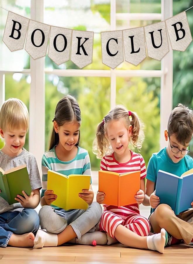 Funmemoir Vintage Book Themed Party Decorations - Book Club Banner, Book Reading Library Newspaper Baby Shower Birthday Party Decor for Book Lover School Classroom Home Party Supplies - Image 4