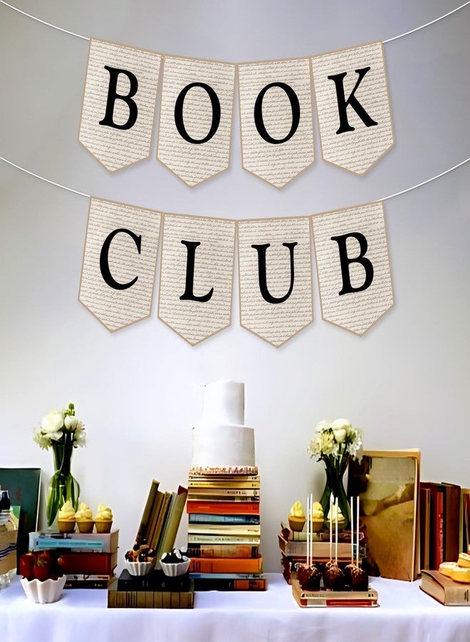 Funmemoir Vintage Book Themed Party Decorations - Book Club Banner, Book Reading Library Newspaper Baby Shower Birthday Party Decor for Book Lover School Classroom Home Party Supplies - Image 3