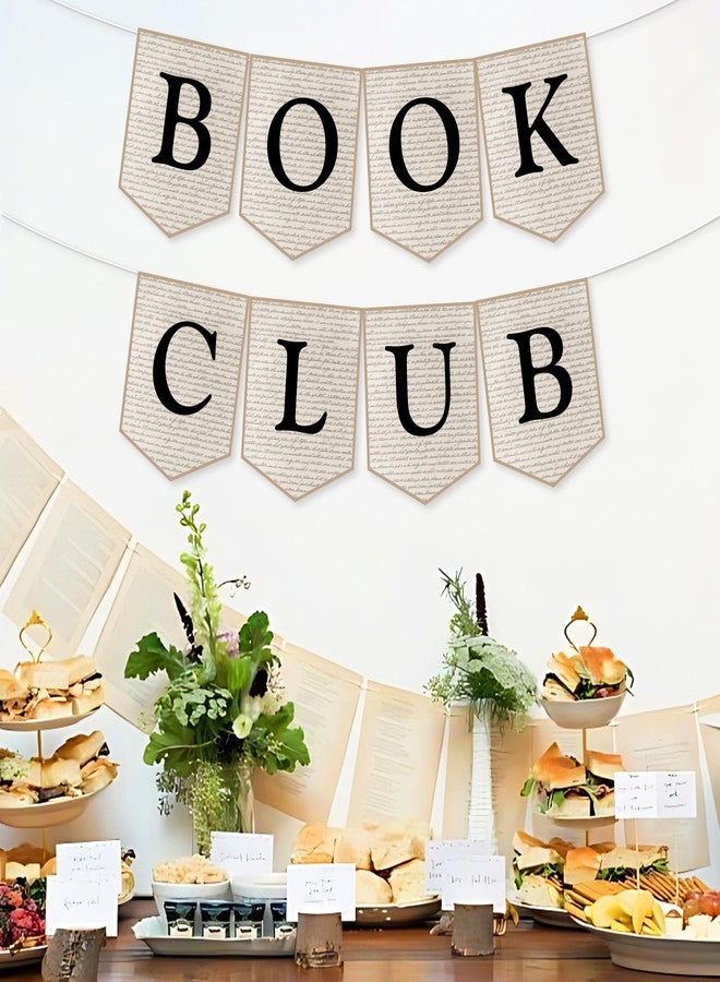 Funmemoir Vintage Book Themed Party Decorations - Book Club Banner, Book Reading Library Newspaper Baby Shower Birthday Party Decor for Book Lover School Classroom Home Party Supplies - Image 2