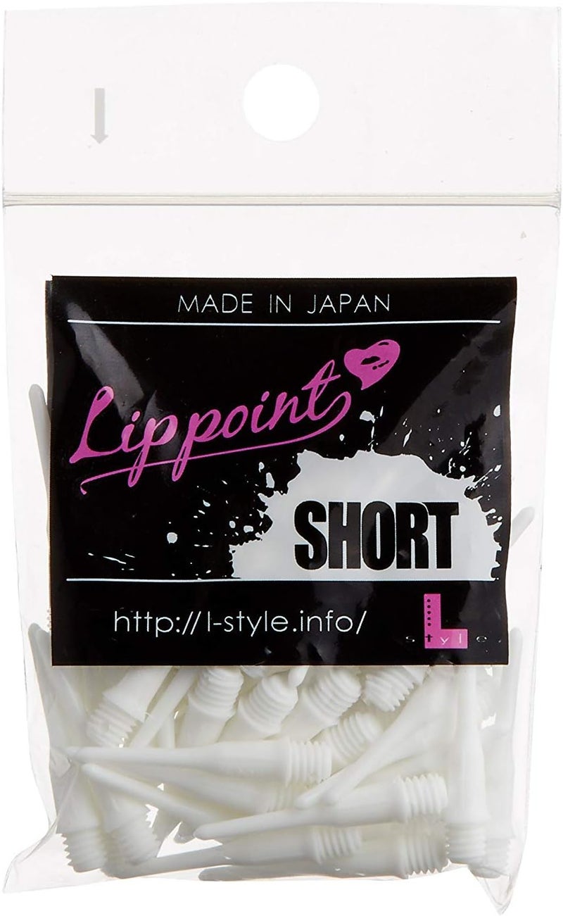 Short Lippoint Dart Tips – White | 2BA Soft Tip Points – 1 Pack (30 Tips)
