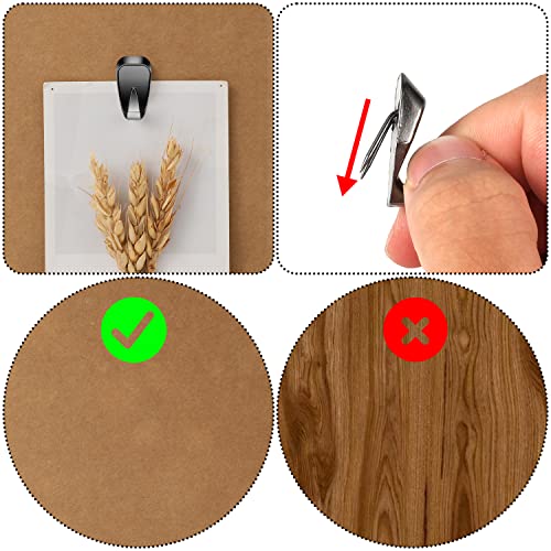 AIEX 10pcs Cubicle Hooks for Fabric Walls, Metal Push Pin Hooks Office Shelf Accessories Hanging Supplies Coat Clips Hanger Nails for Picture Clock Photo Frame Keychain (Black) - Image 3