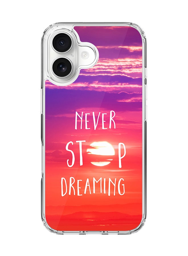 Stylizedd Classic Clear MagSafe Case for iPhone 17 , Hybrid Soft Case Flexible Edges Anti Drop TPU PC Gel Thin Transparent Cover [ Designed for iPhone 17 ] - Never stop dreaming