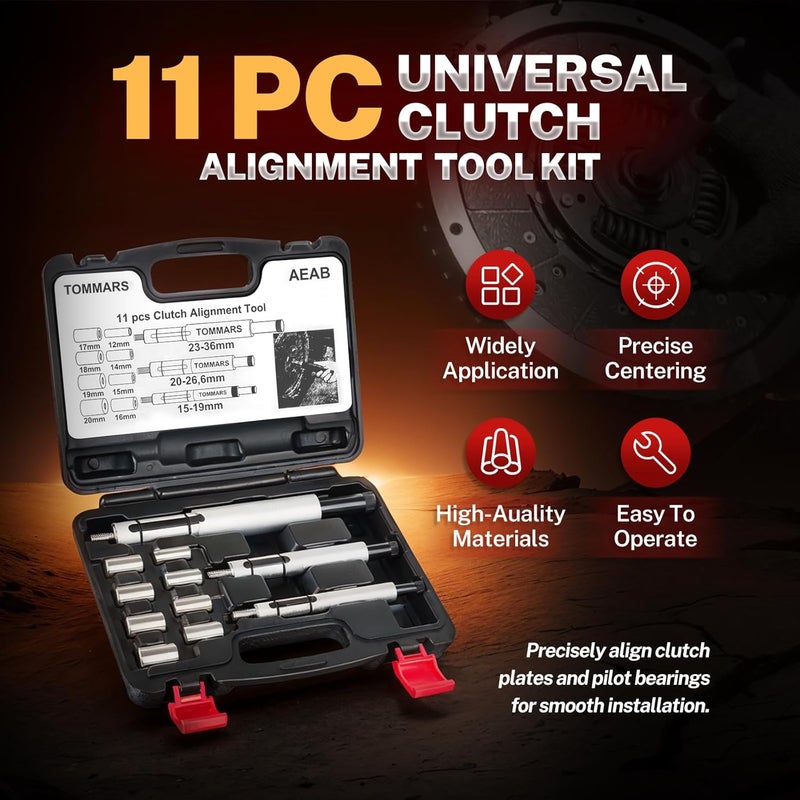 TOMMARS Universal Clutch Alignment Tool Kit - 11 Piece Set - Image 2