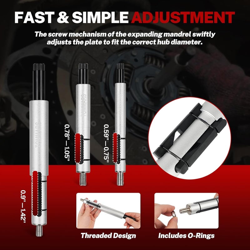 TOMMARS Universal Clutch Alignment Tool Kit - 11 Piece Set - Image 5