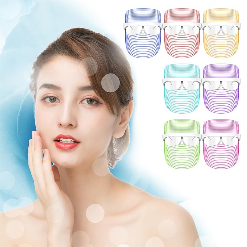 Ndola 7 in 1 LED Face Mask For Glowing Clean Clear Skin Anti Acne Anti Ageing Skin Rejuvenation Facial at home For All Skin Type For Men Women unisex - Image 1