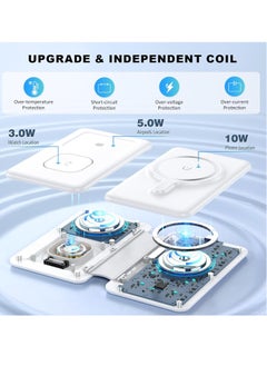 Beauenty Wireless Charger for iPhone 16-3 in 1 Charging Station for Apple Devices, Travel Magnetic Charger pad for iPhone 15 14 13 12 pro max  AirPods 4/3/Pro  Apple Watch  - Image 2