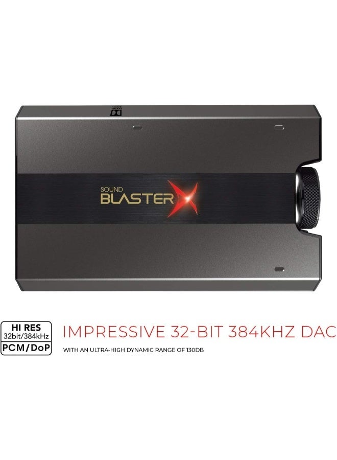 Sound BlasterX G6 Hi-Res 130dB 32bit/384kHz Gaming DAC, External USB Sound Card with Xamp Headphone Amp, Dolby Digital, 7.1 Virtual Surround Sound, Sidetone/Speaker Control for PS4, Xbox One, Nintendo - Image 2