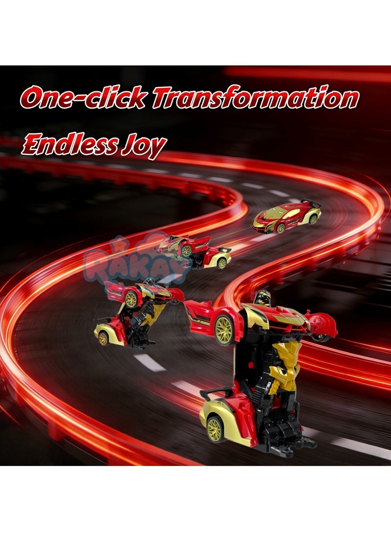 RAKAY 2 in 1 Transform RC Car Toys for Boys,2.4GHz Remote Control Robot Car Toys,Transform Robot Toy 360°Speed Drifting One-click,Gift for Kids Ages 3-12 - Image 2