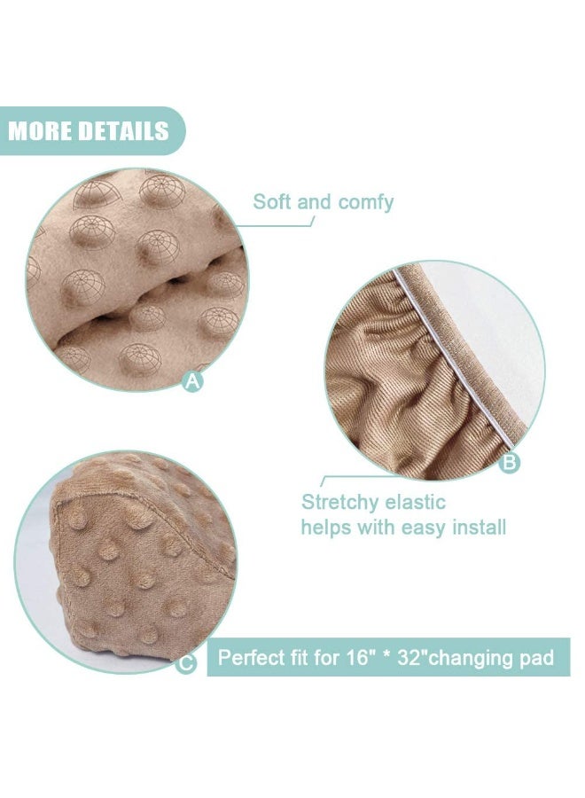 iEvolve Changing Pad Cover Ultra Soft Minky Dots Changing Table Cover Breathable Changing Table Sheet Diaper Changing Pad Cover for Baby Boys Girls (RainbowBear) - Image 3