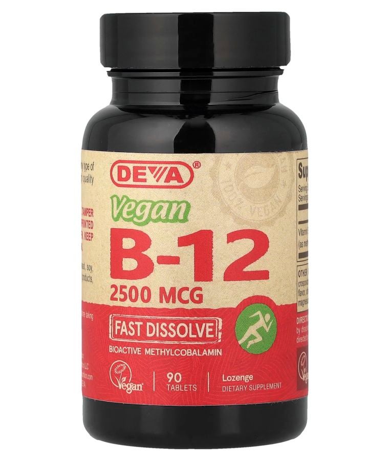 Deva Vegan B-12 Fast-Dissolve 2500 mcg 90 Tablets