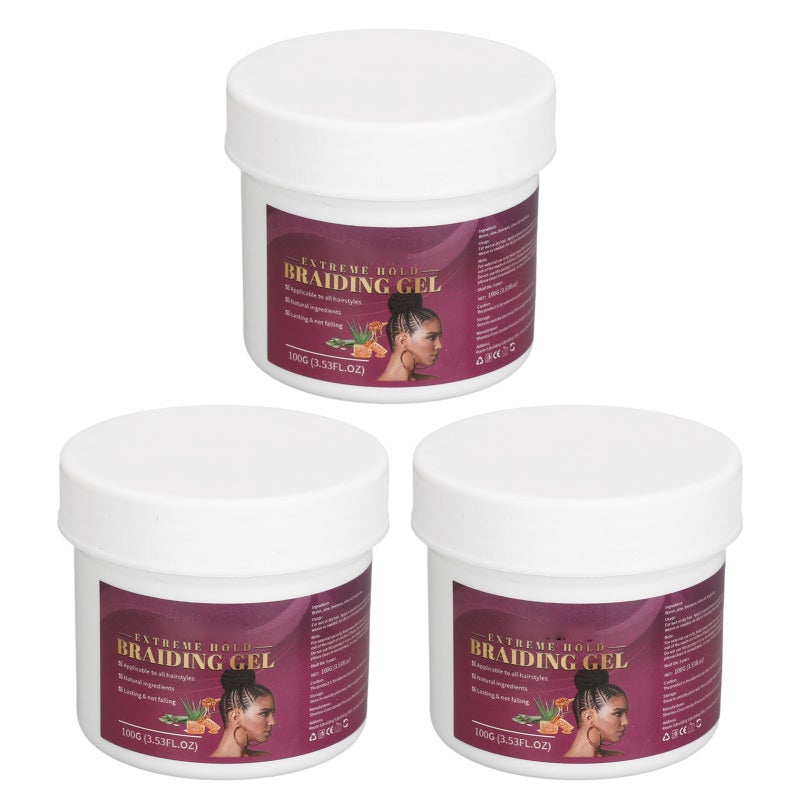 Dreadlock Hold Gel: 3 Boxes Nutrient Ingredients Semi Matte Effect Hair Braiding Gel - Safe Gentle Formula Locking Styling Gel for Daily Styling Dating Parties - Image 2