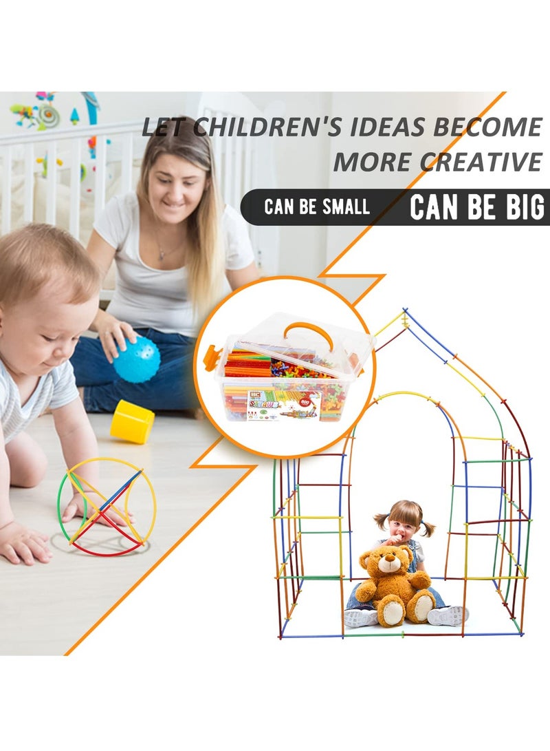 كابتن تيك 600 Piece Straw Construction Toy Set for Creative Building and Play - Image 4