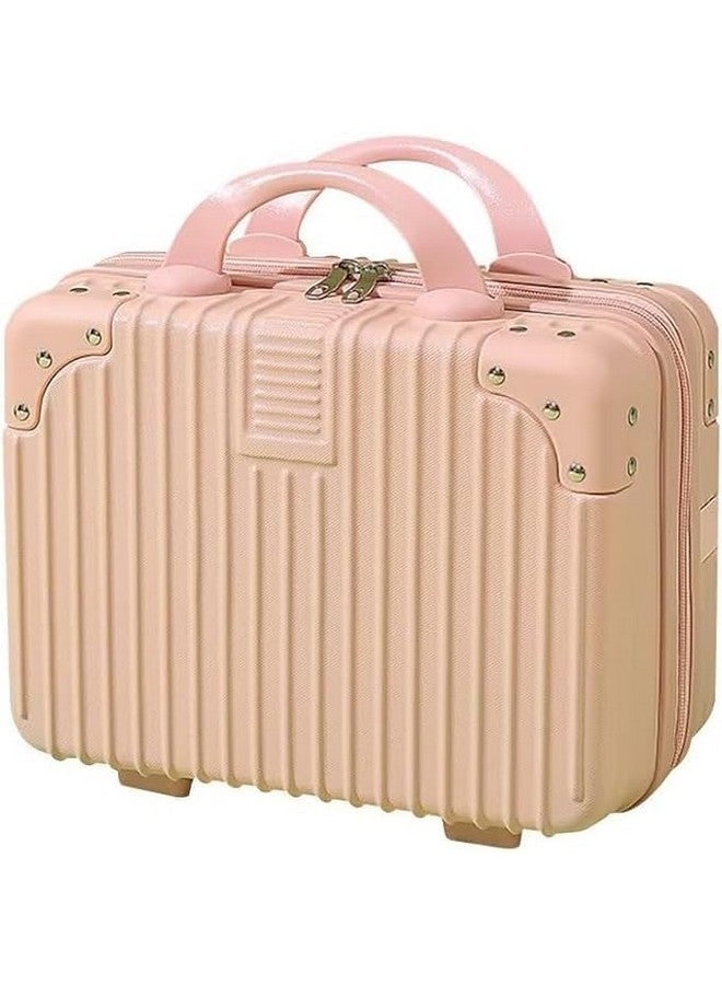 ShreeVoke Portable Makeup Travel Case Hand Luggage, Mini ABS Carrying Makeup Case Suitcase with Elastic Band, Hard Shell Cosmetic Case for Travel Vanity Box - Image 1