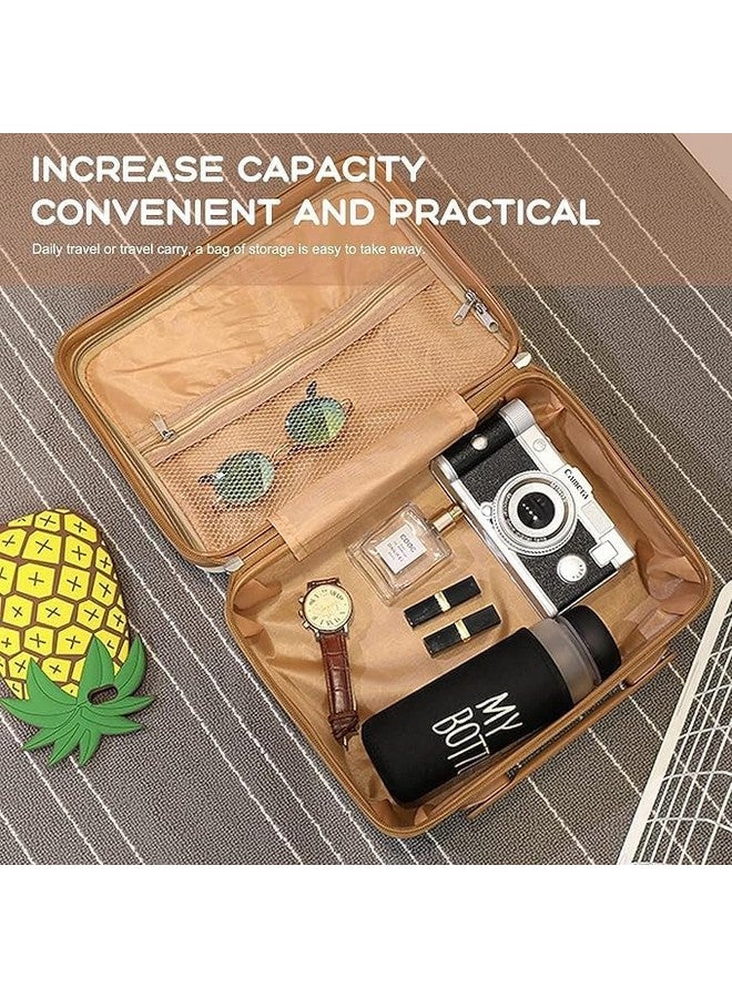 ShreeVoke Portable Makeup Travel Case Hand Luggage, Mini ABS Carrying Makeup Case Suitcase with Elastic Band, Hard Shell Cosmetic Case for Travel Vanity Box - Image 5