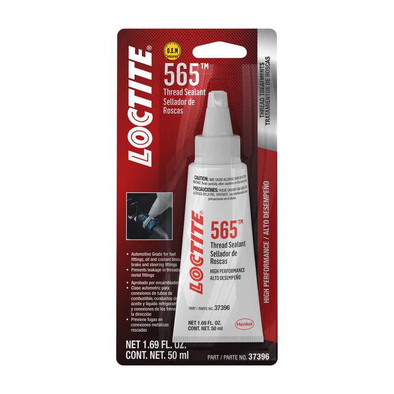 LOCTITE 565 Automotive White Thread Sealant - General Purpose, High Viscosity, Rapid Cure, Replaces Tapes & Pipe Dopes - 50 ml, 1 Pack - Image 1