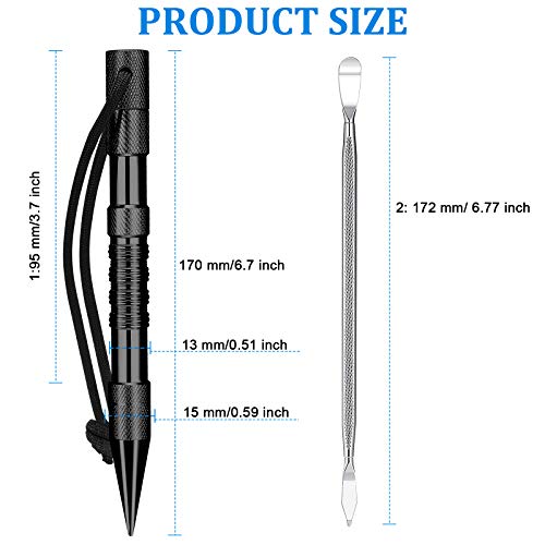 Ferraycle 12-Piece Paracord Tool Set - Stainless Steel Knotter, Marlinspike, Stitching Needles, Smoothing Tool for Leather or Paracord Work (Black) - Image 3