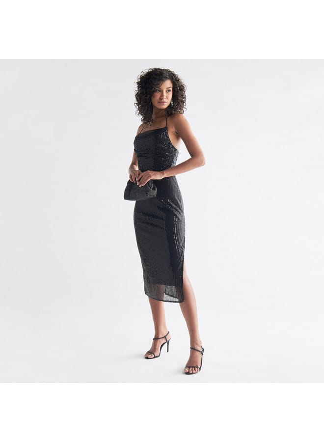 Splash FAV Sequin Halter Midi Dress  - Image 2