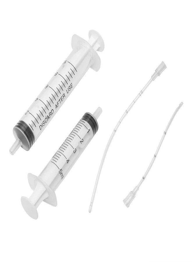 DGHAOP 4IN1 Liquid Food Feeder for Breeding Small Pets (5ml+10ml Feeder+8cm+12cm Feeding Tube) Poultry Feeding Syringe, Parrot Feeding Syringe - Image 1