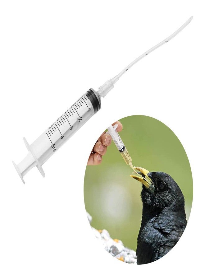 DGHAOP 4IN1 Liquid Food Feeder for Breeding Small Pets (5ml+10ml Feeder+8cm+12cm Feeding Tube) Poultry Feeding Syringe, Parrot Feeding Syringe - Image 4