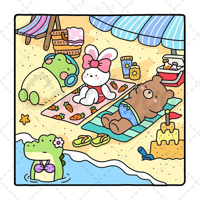 Ready-Made Coloring Books For Adults And Teenagers To Reduce Stress, Warm, Comfortable And Cute Animal Character Coloring Books - Image 3