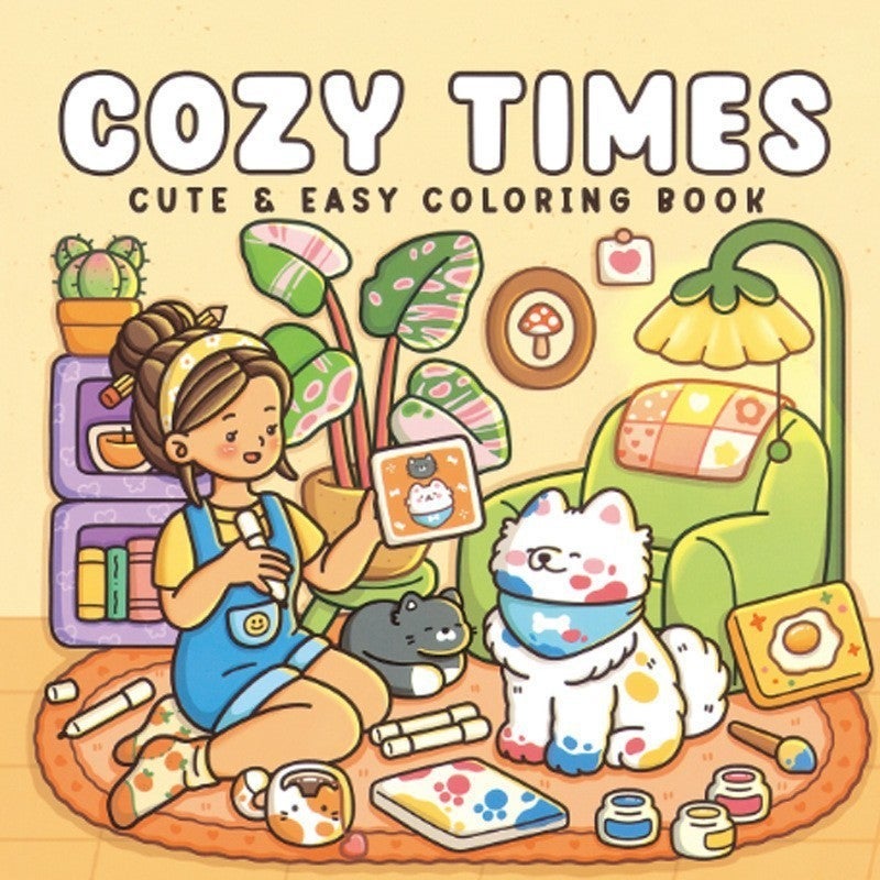 Ready-Made Coloring Books For Adults And Teenagers To Reduce Stress, Warm, Comfortable And Cute Animal Character Coloring Books - Image 1