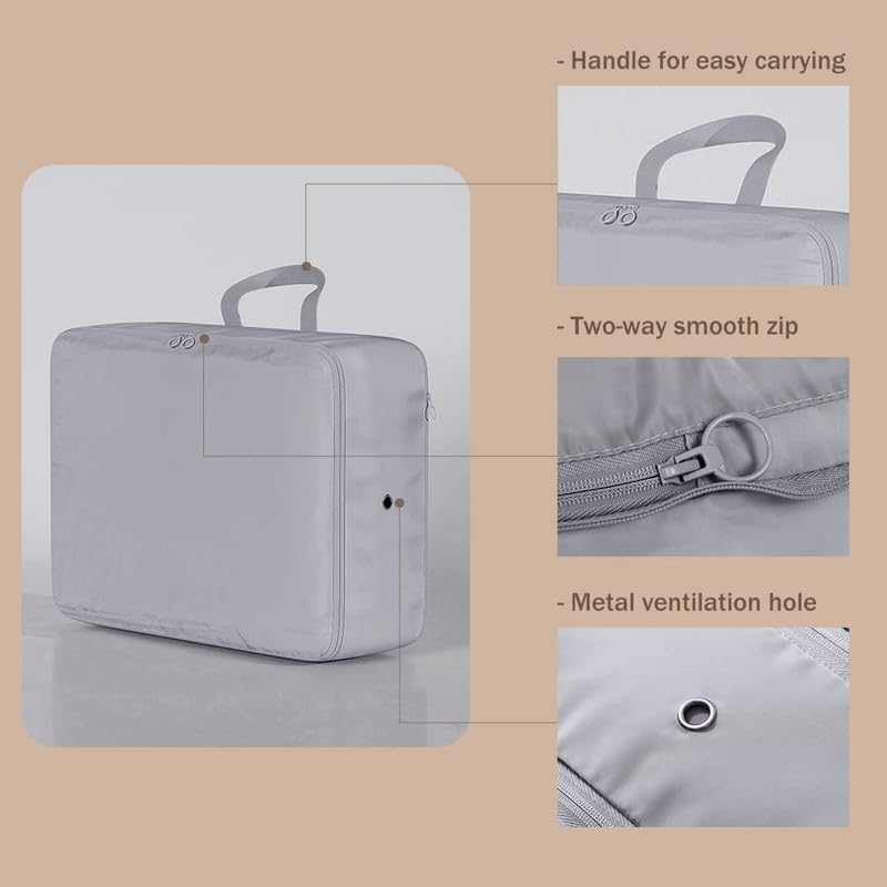 ATHA Travel Essentials Bag Space Saving Self Compression Cloth Organizer Travel Cloth Cube with Handle Expandable Storage Bag Luggage Organizers Suitcase 1 Psc - Image 2