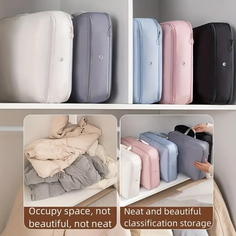 ATHA Travel Essentials Bag Space Saving Self Compression Cloth Organizer Travel Cloth Cube with Handle Expandable Storage Bag Luggage Organizers Suitcase 1 Psc - Image 3