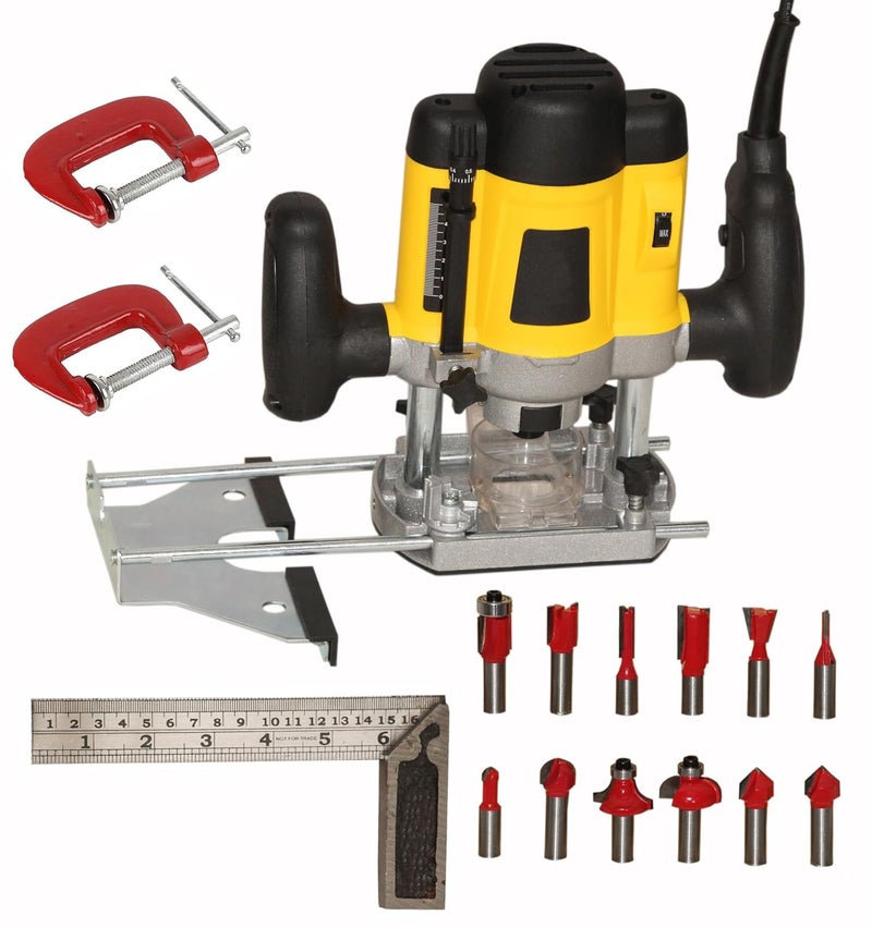 Digital Craft Digital Craft Electric Multifunction Woodworking Carving Machine Trimming Machine Slotting Machine Furniture Processing Tools Electric Router Machine kit2 G Clamp6Try Square - Image 1