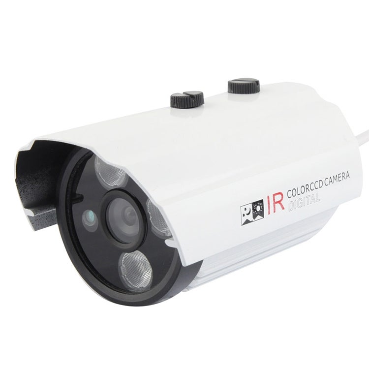 CMOS 420TVL 6mm Lens Metal Material Array LED Color Infrared Camera with 3 LED, IR Distance: 20m - Image 1