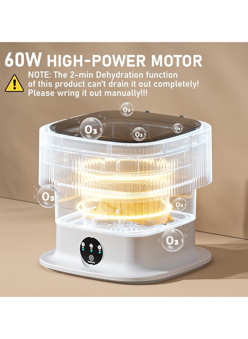 MIXDE 10L Portable Washing Machine,Foldable Mini Washer and Dryer with 3 Cleaning Modes, Upgraded Collapsible Laundry for Travel,Underwear,Baby Clothes,Socks - Image 4